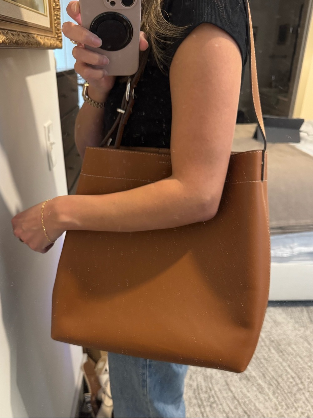 Mango cognac bag